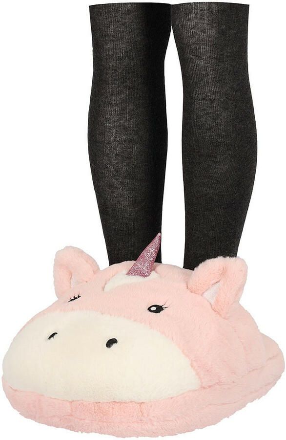 Apollo voetenwarmer slof eenhoorn roze one size