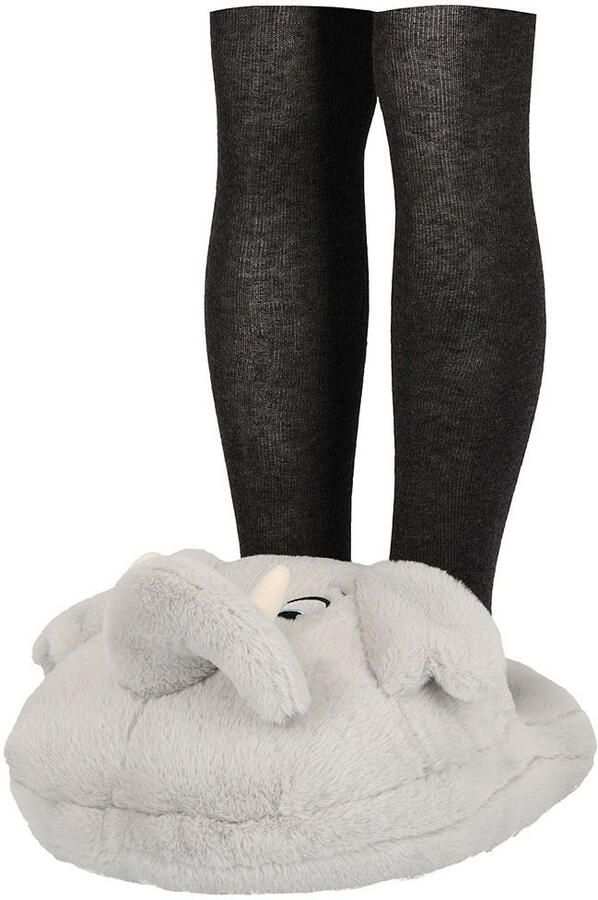 Apollo voetenwarmer slof olifant grijs one size