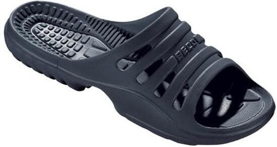 Beco Bad sauna slippers met voetbed donkerblauw volwassenen