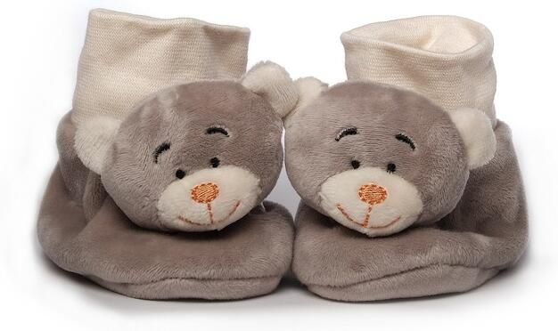 Merkloos Babyslofjes pluche beertjes 0-10 mnd