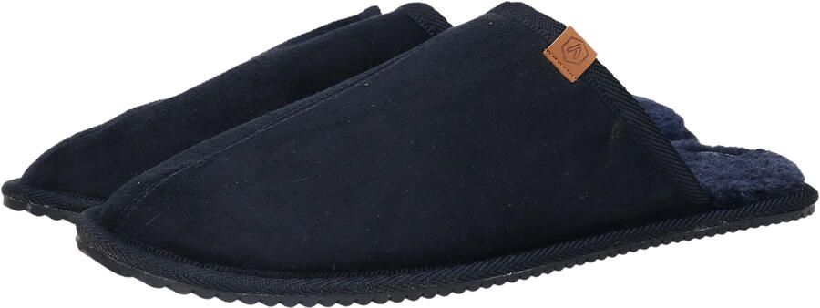 Merkloos Heren instap sloffen pantoffels laag donkerblauw