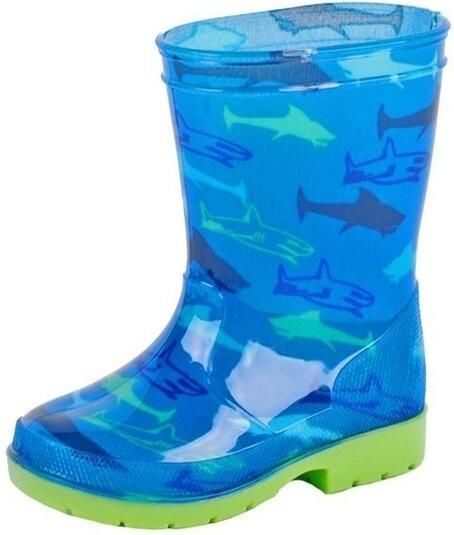 Merkloos Regenlaarzen blauw met haaien voor kinderen kinderlaarzen
