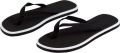 Merkloos Zwarte heren teenslippers strandganger slipper - Zwarte