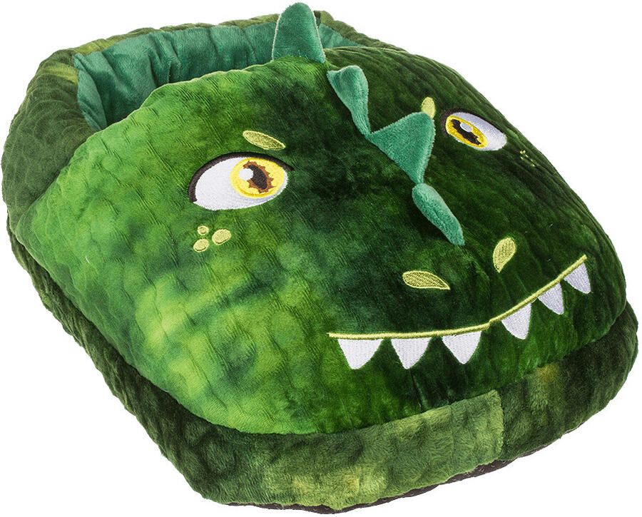 Out of the blue voetenwarmer groot slof dinosaurus one size 30 x 27 cm dierensloffen