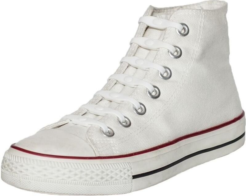 Shoeps elastische veters 14x wit sneakers sportschoenen - Foto 1
