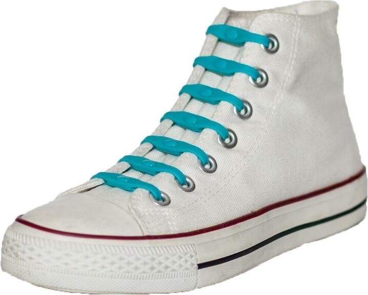 Shoeps elastische veters 14x aqua sneakers sportschoenen