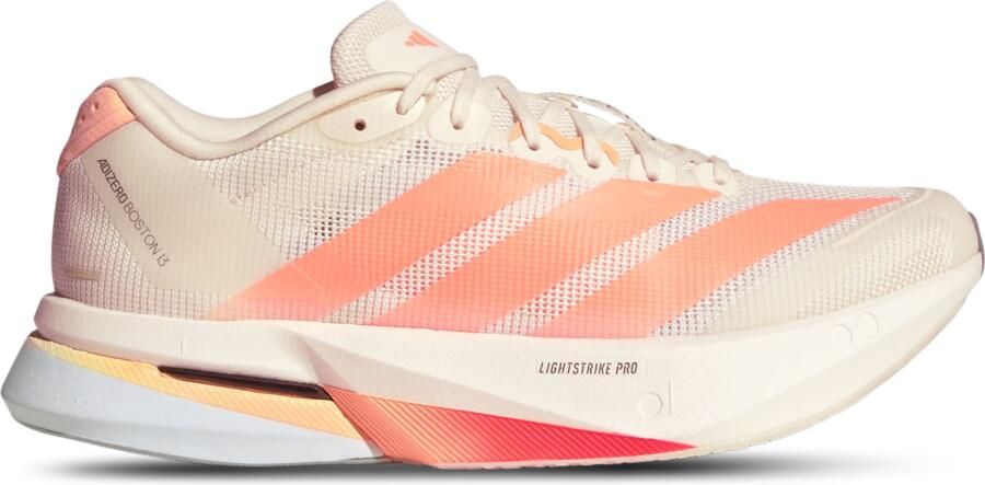 Adidas Adizero Boston 13 Sneakers Dames Wit 2 3 Mesh Synthetisch