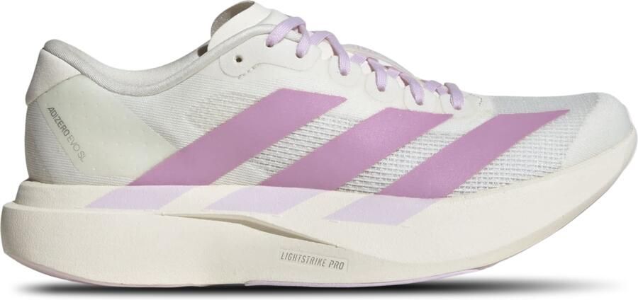 Adidas Adizero EVO SL Sneakers Dames Wit 2 3 Mesh Synthetisch