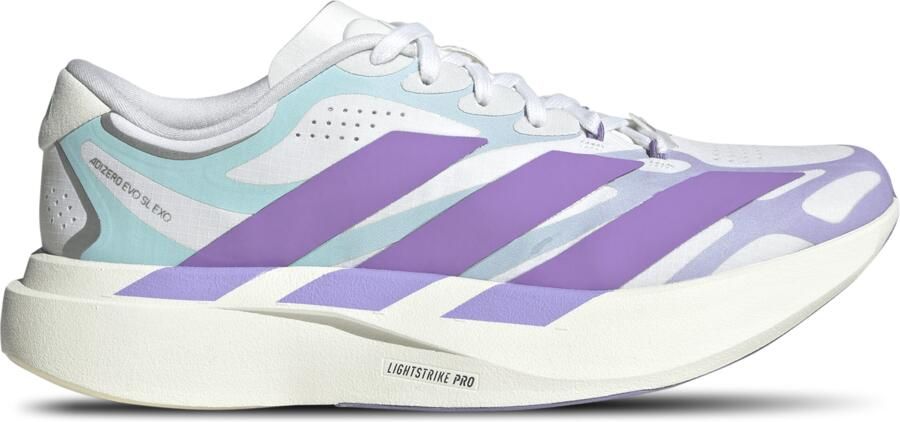 Adidas Adizero EVO SL Sneakers Dames Wit 2 3 Mesh Synthetisch