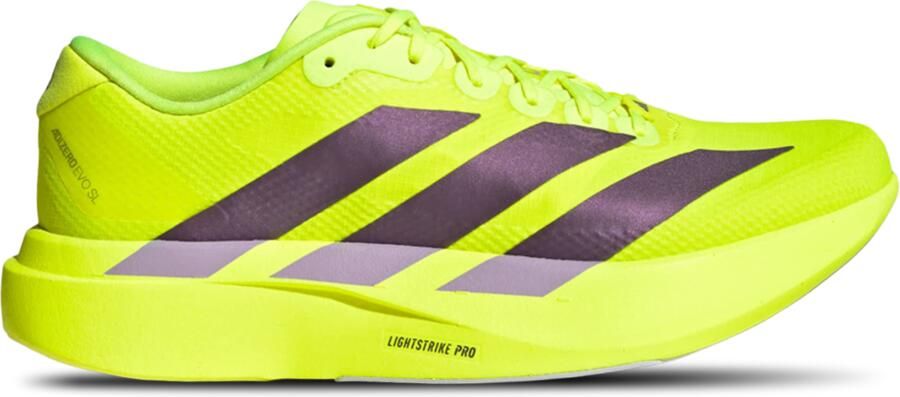 Adidas Adizero EVO SL Sneakers Heren Geel 1 3 Mesh Synthetisch