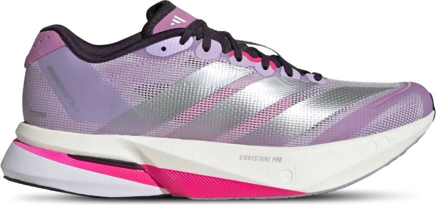 Adidas Adizero Boston 13 Sneakers Dames Paars 2 3 Mesh Synthetisch