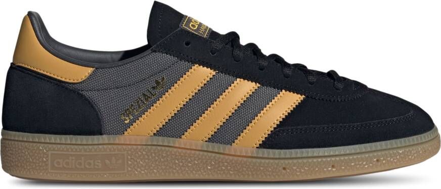 Adidas Originals Handball Spezial Core Black Preloved Yellow Grey Six- Dames Core Black Preloved Yellow Grey Six