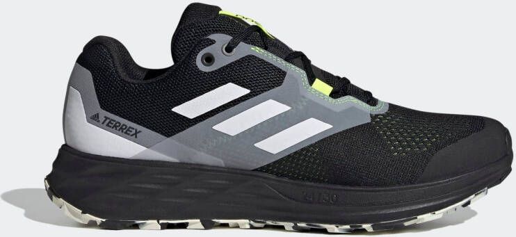 Adidas Terrex Two Flow Trail Running Schoenen Core Black Crystal White Solar Yellow Dames - Foto 4