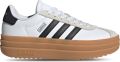 Adidas Sportswear VL Court Bold suede sneakers wit zwart Leer - Wit/Zwart