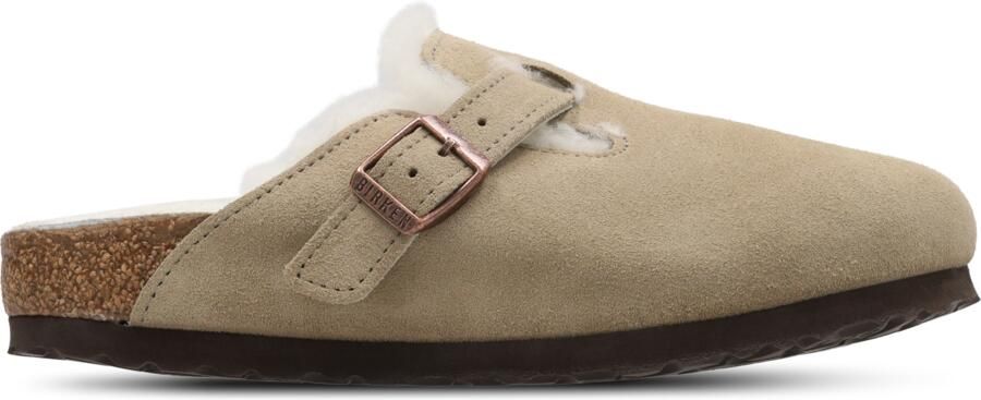 Birkenstock Kid's Boston Leve Shearling Pantoffels Narrow beige - Foto 2