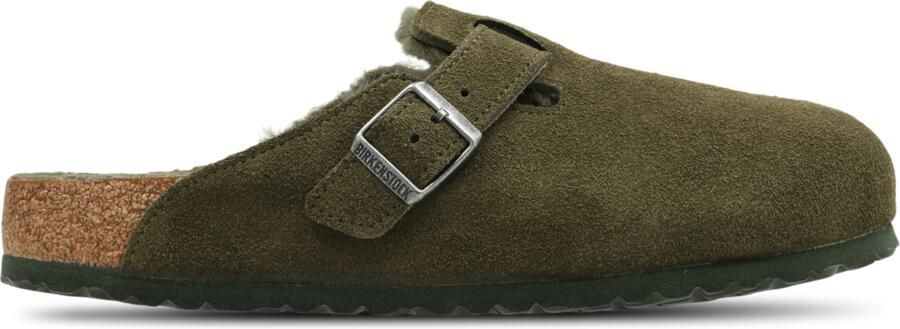Birkenstock Boston Slippers en Sandalen Heren Groen Nubuck