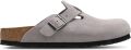 Birkenstock Suede Slippers en Sandalen Dames Paars Suède - Wit