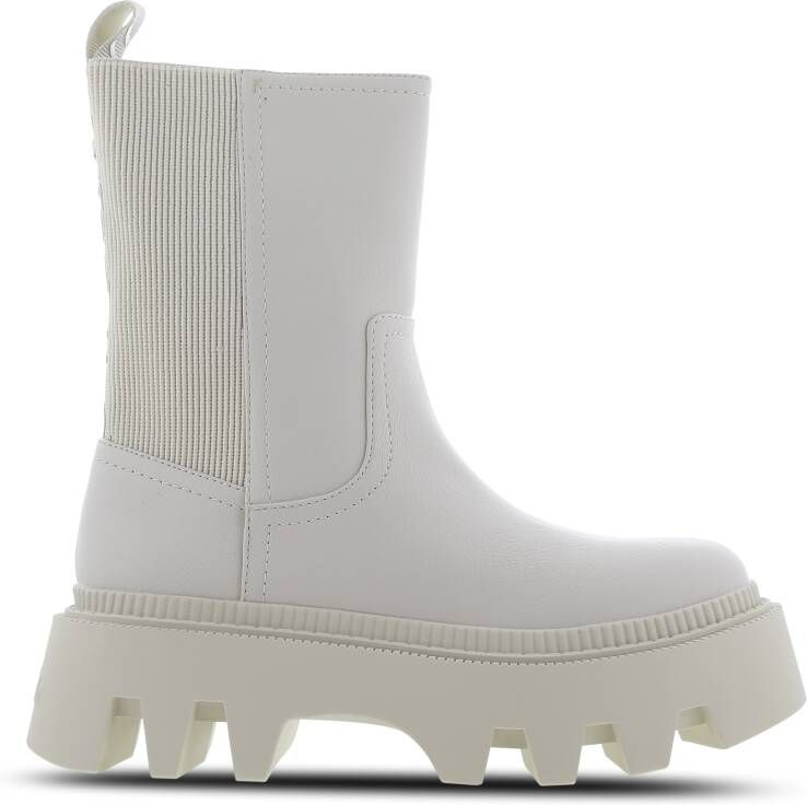 Buffalo Flora Chelsea Sneakers Dames Wit Leer - Foto 2