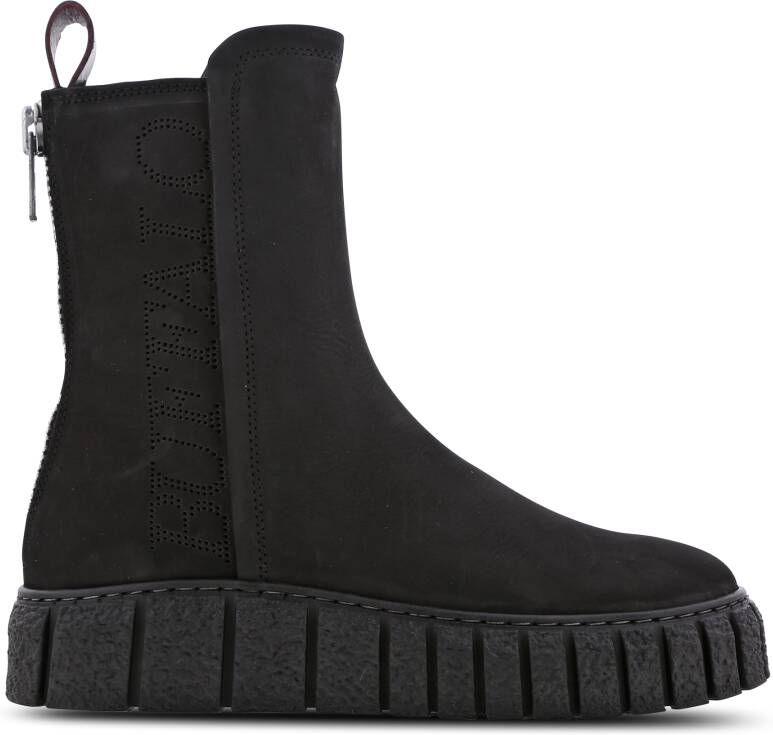 Buffalo Rampa Zip Sneakers Dames Zwart Leer