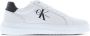 Calvin Klein Jeans Chunky Leren Sneakers met Rubberen Zool White Heren - Thumbnail 2