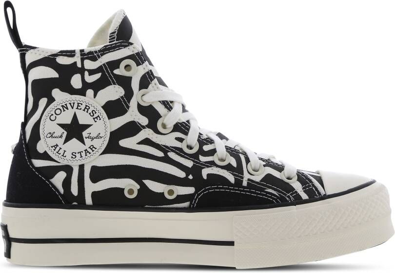Converse Ctas Lift Platform High Sneakers Dames Zwart Textil Synthetisch - Foto 3