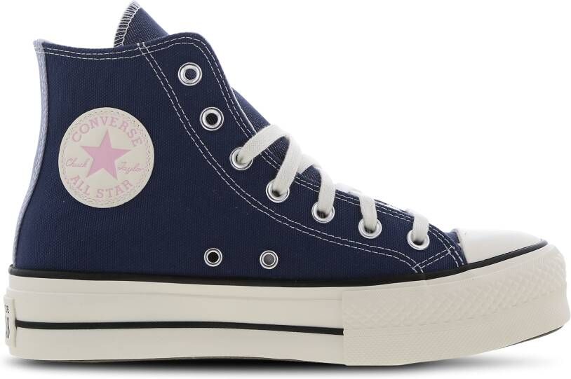 Converse Ctas Lift Platform High Sneakers Dames Blauw Textil Synthetisch - Foto 2