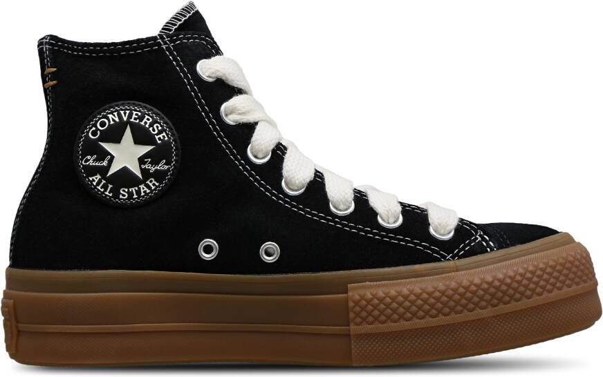 Converse Ctas Lift Platform High Dames Schoenen Zwart Maat: 37 Suède Foot Locker
