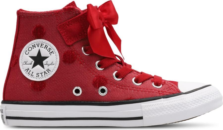 Converse Ctas 1v Hi Peuterschoenen Rood Poly Fleece