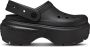 Crocs Zwarte Plateau Sandalen met Rubberen Zool Black Dames - Thumbnail 3