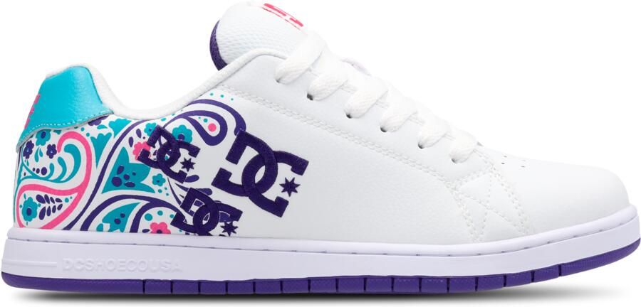 DC Shoes Court Graffik Kindersneakers Wit Leer