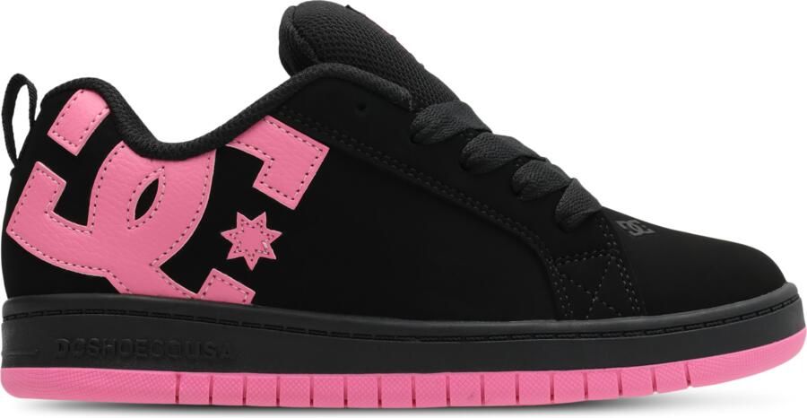 DC Shoes Court Graffik Kindersneakers Zwart Suède