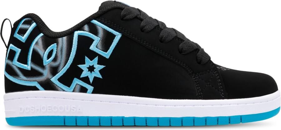 DC Shoes Court Graffik Kindersneakers Zwart Suède
