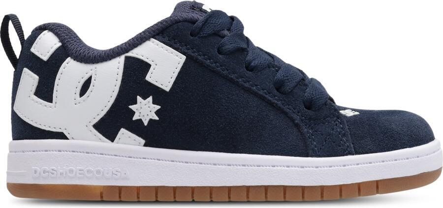 DC Shoes Court Graffik Kindersneakers Blauw Suède - Foto 3