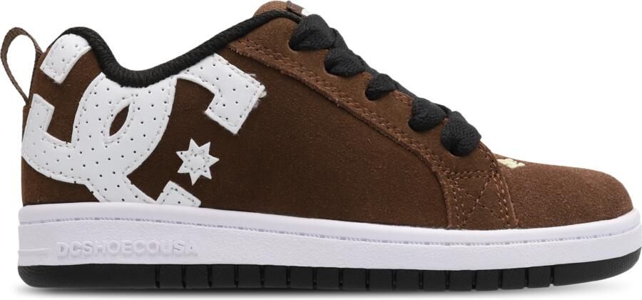 DC Shoes Court Graffik Peuterschoenen Bruin Suède