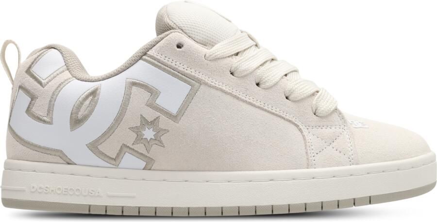DC Shoes Court Graffik Sneakers Heren Wit Suède