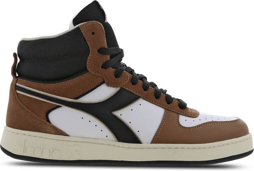 Retro Sneaker bruin Tinten Magic Basket Mid Earth Hoge sneakers Leren Sneaker Bruin - Foto 9