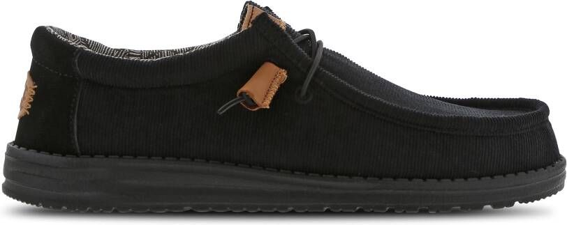 HEYDUDE Wally Corduroy Heren Schoenen Zwart Maat: 38 Wol Foot Locker