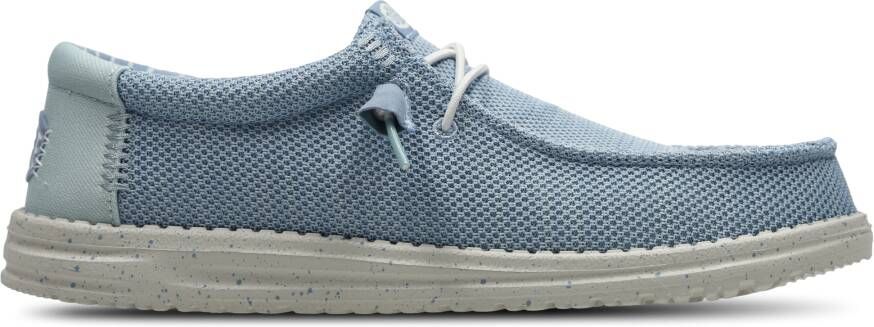 HEYDUDE Wally Stretch Sox Heren Schoenen Blauw Maat: 40 Canvas Foot Locker