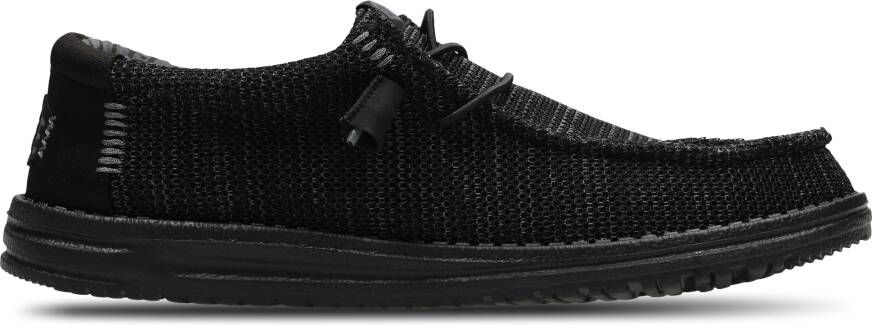 HEYDUDE Wally Stretch Sox Heren Schoenen Zwart Maat: 40 Canvas Foot Locker
