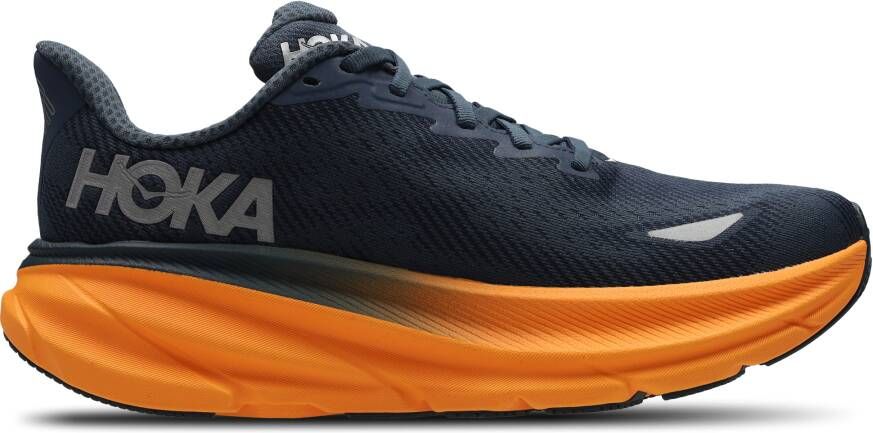 HOKA Clifton 9 Heren Schoenen Blauw Maat: 44 Mesh Synthetisch Foot Locker