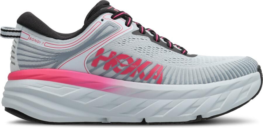 HOKA Bondi 7 Sneakers Dames Roze 2 3 Mesh Synthetisch - Foto 4
