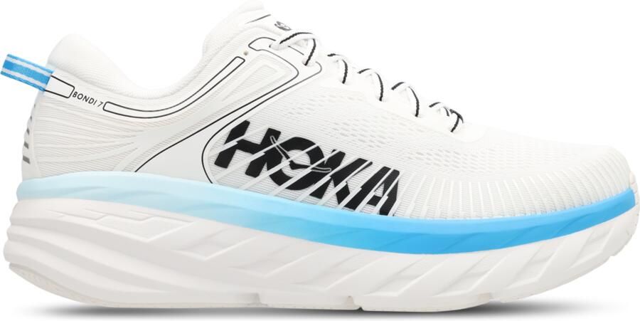 HOKA Bondi 7 Sneakers Heren Wit Mesh Synthetisch