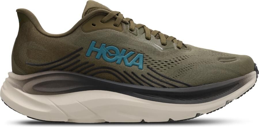 HOKA Clifton 11 Sneakers Heren Olijf Mesh Synthetisch