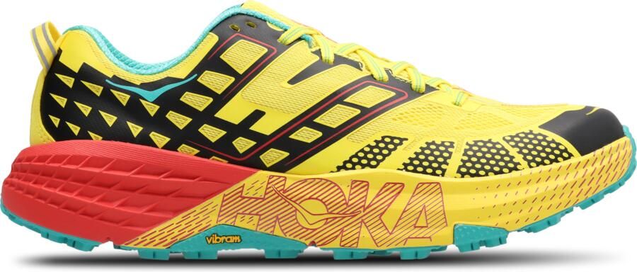 HOKA Speedgoat 2 Sneakers Heren Geel 2 3 Mesh Synthetisch