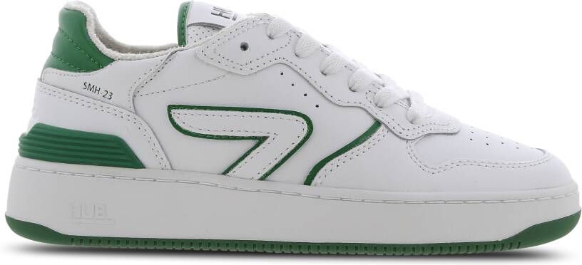 Hub Smash Dames Schoenen Wit Maat: 39 Leer Foot Locker