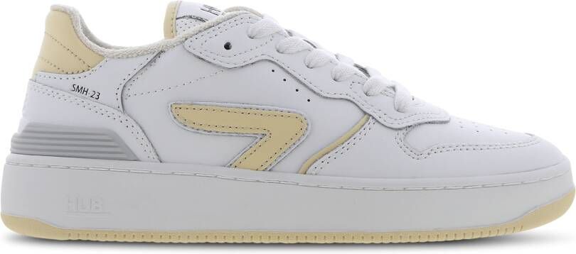 Hub Smash Dames Schoenen Wit Maat: 38.5 Leer Foot Locker
