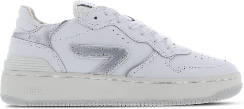 Hub Smash Dames Schoenen Wit Maat: 38.5 Leer Foot Locker
