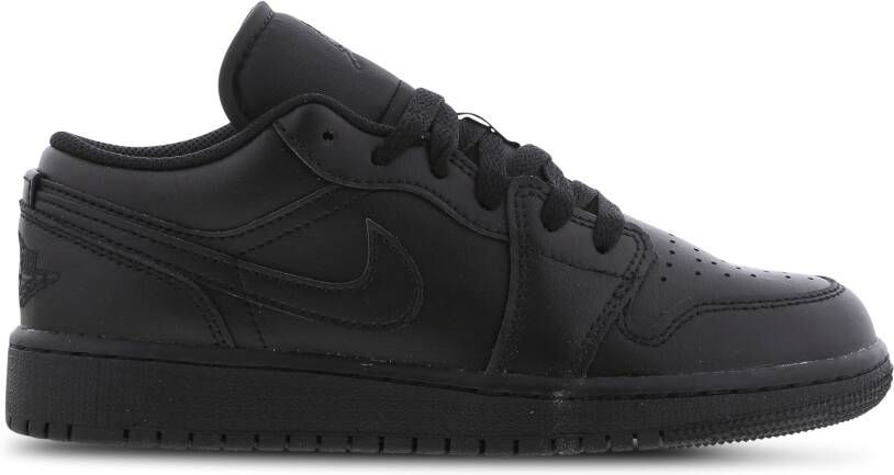 Jordan 1 Low Unisex Schoenen Zwart Maat: 36 Leer Foot Locker