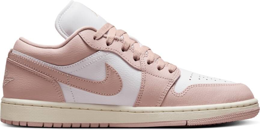 Jordan 1 Low Dames Schoenen Wit Maat: 38.5 Leer Synthetisch Foot Locker
