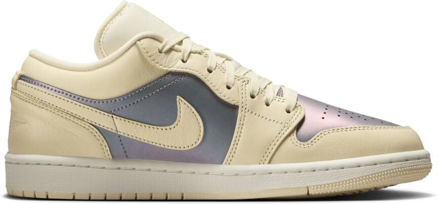 Jordan 1 Low Sneakers Dames Wit Leer Synthetisch